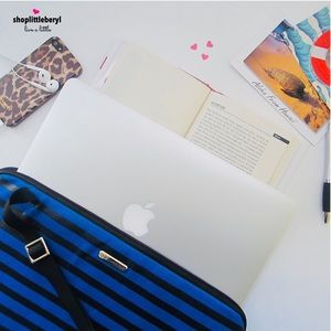 Rebecca Minkoff Striped 15” Laptop Case Bag